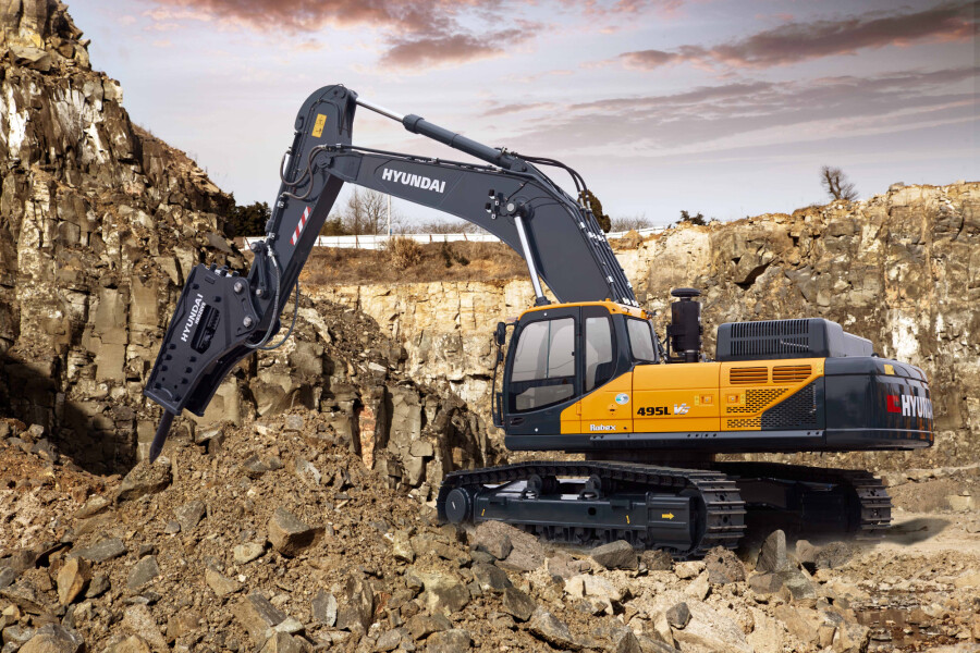 杰西博jcb220挖掘机和现代495