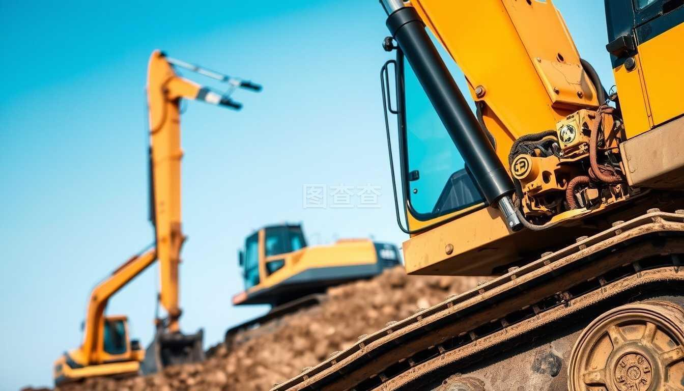 现代挖掘机的关闭、新设备和技术、土方行业背景