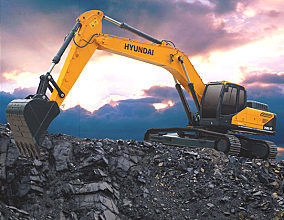 现代350LVS挖掘机图片